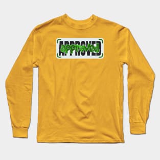 approved 3d green word lettering art Long Sleeve T-Shirt